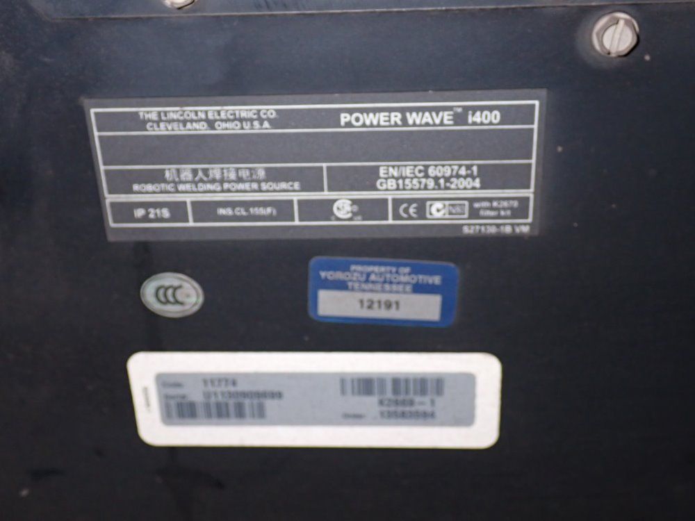 Lincoln 420 Amp Robotic Welding Power Supply - Power Wave I400