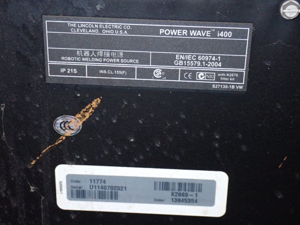 Lincoln 420 Amp Robotic Welding Power Supply - Power Wave I400