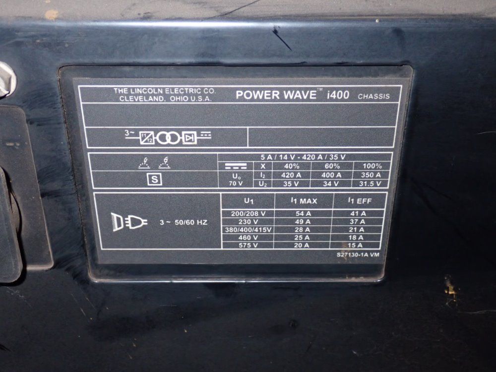 Lincoln 420 Amp Robotic Welding Power Supply - Power Wave I400