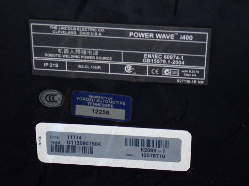 Lincoln 420 Amp Robotic Welding Power Supply - Power Wave I400