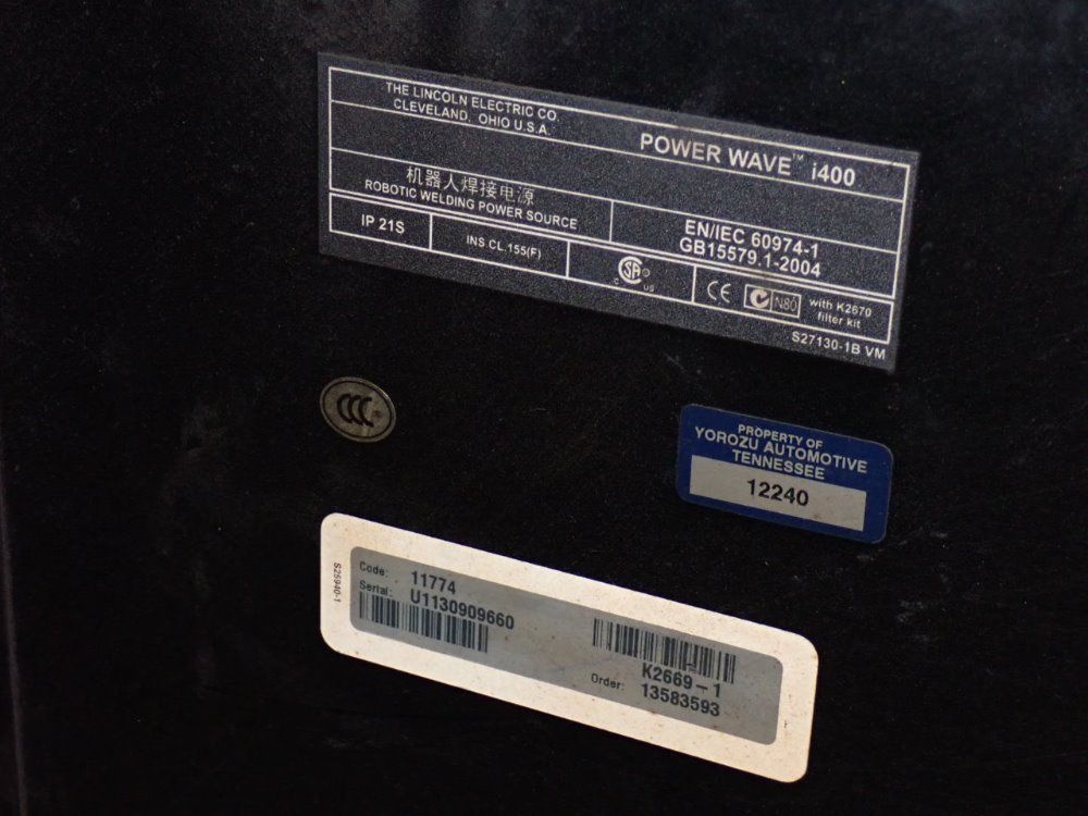Lincoln 420 Amp Robotic Welding Power Supply - Power Wave I400