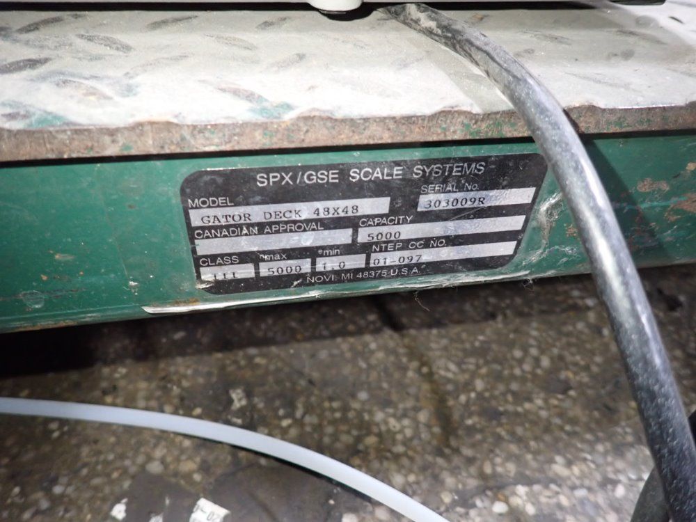 Gse 5000 Lbs Floor Scale - Gator Deck 48x48