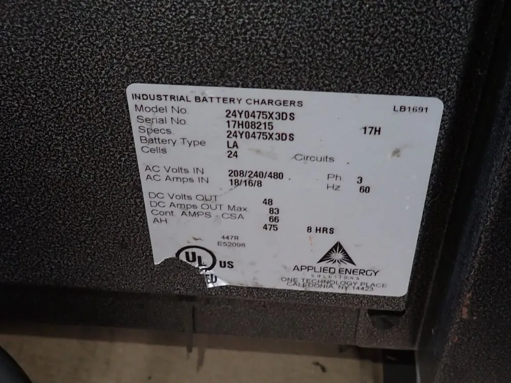 Applied Energy 475 Ah Battery Charger - 24y0475x3ds