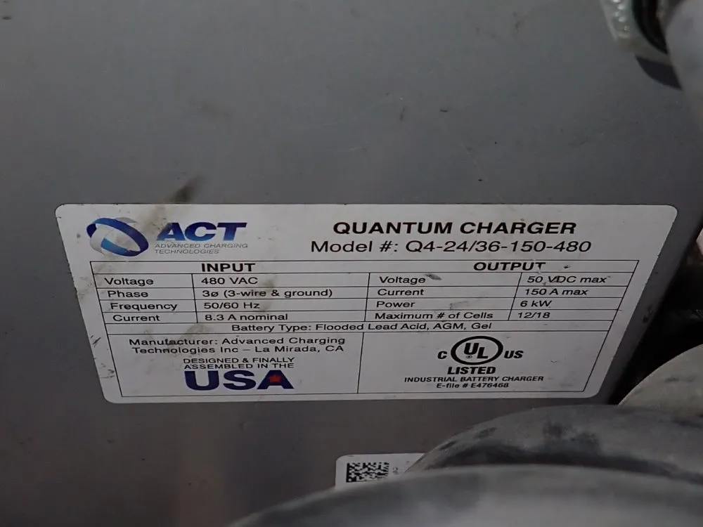 Advanced Charging Technologies 150 Amps Battery Charger - Q4-24/36-150-480