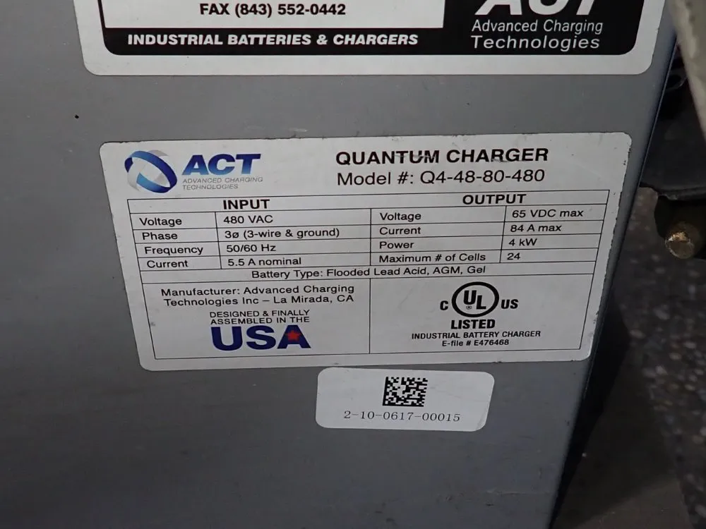 Advanced Charging Technologies 84 Amps Battery Charger - Q4-48-80-480
