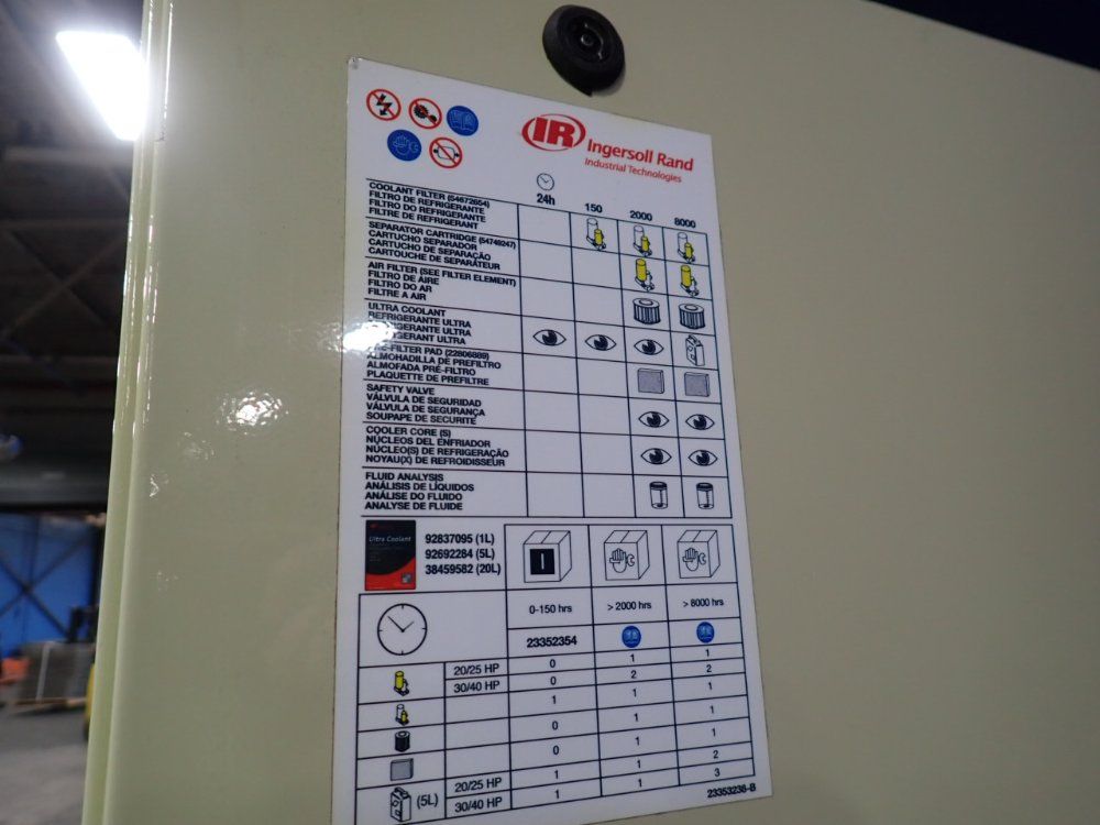 Ingersoll Rand 40 Hp Air Compressor - Irn40h-tas-hv