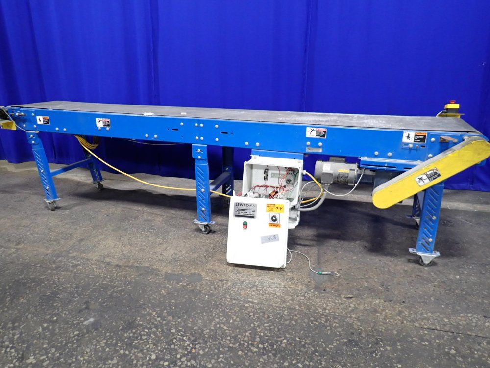 Lewco 140" X 20" X 35" Portable Power Belt Conveyor - Ns-mdsb