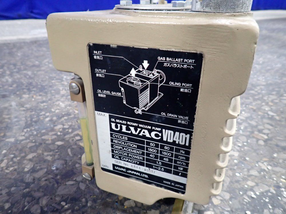 Ulvac 1.5 Kw Rotary Vacuum Pump - Ud401