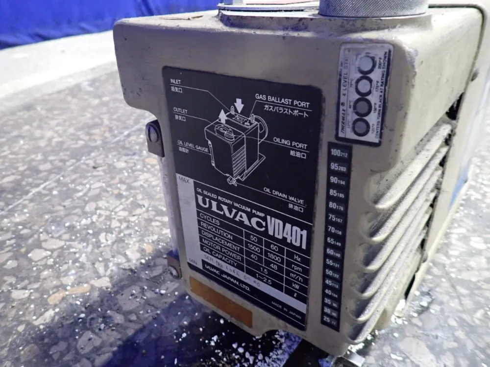 Ulvac 1.5 Kw Rotary Vacuum Pump - Ud401