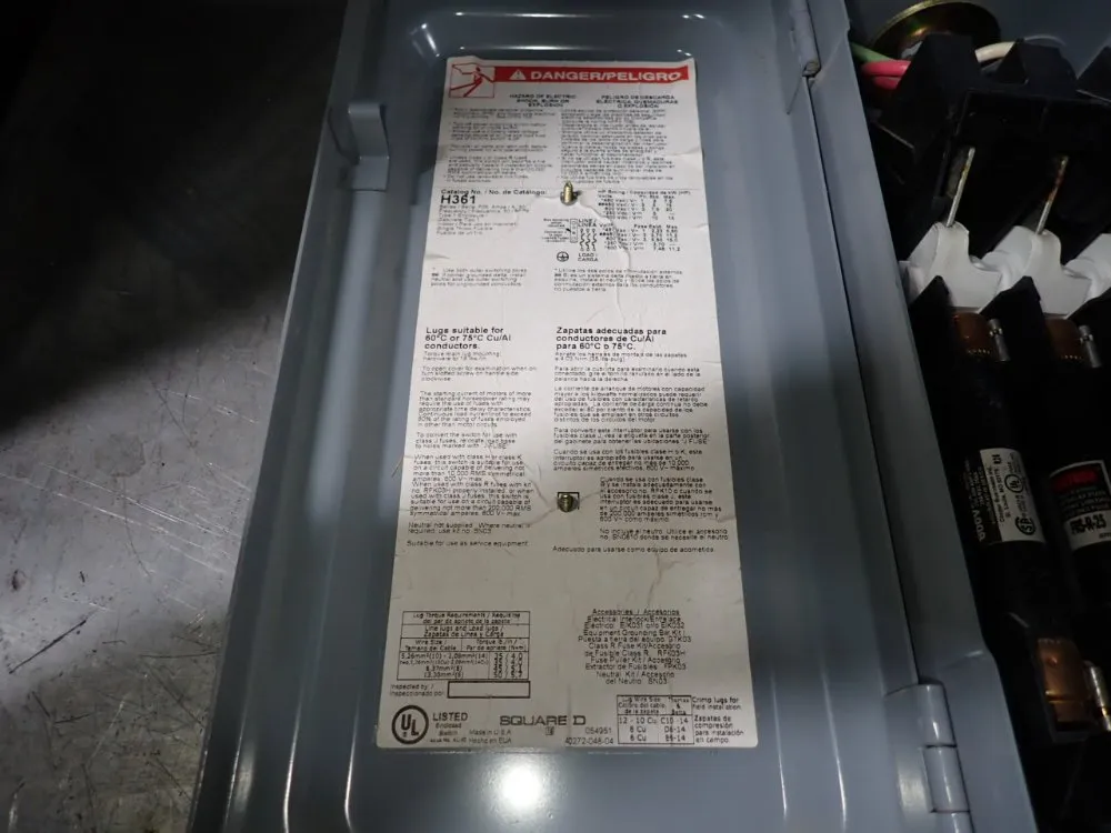 Square D 30 Amps Fusible Disconnect - H361