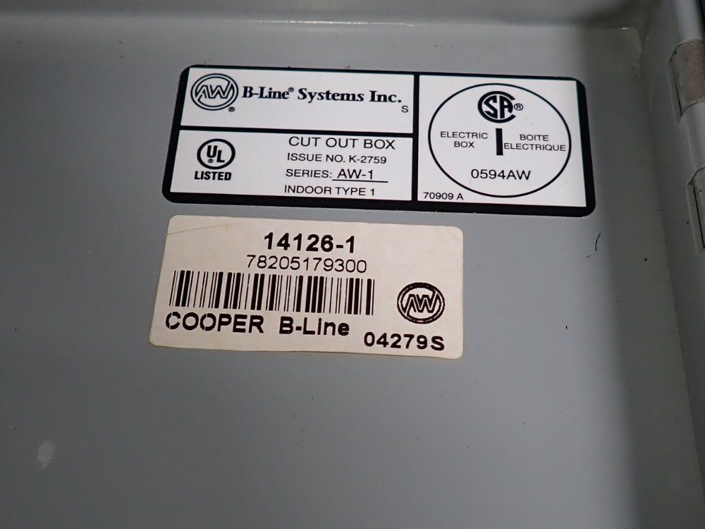 B-line Systems Inc 12"x14"x6" Electrical Enclosure - 14126-1