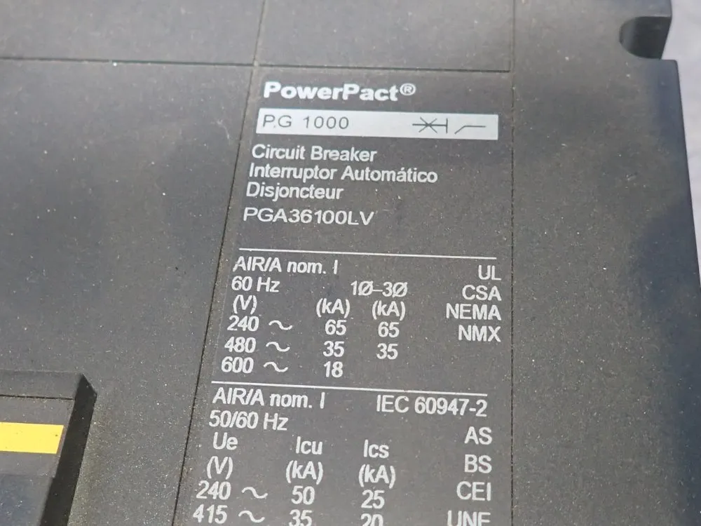 Power Pact Circuit Breaker - Pga36100lv
