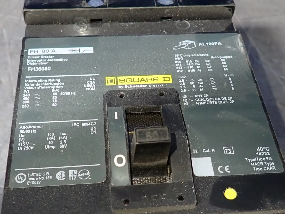 Square D Circuit Breaker - Fh36080