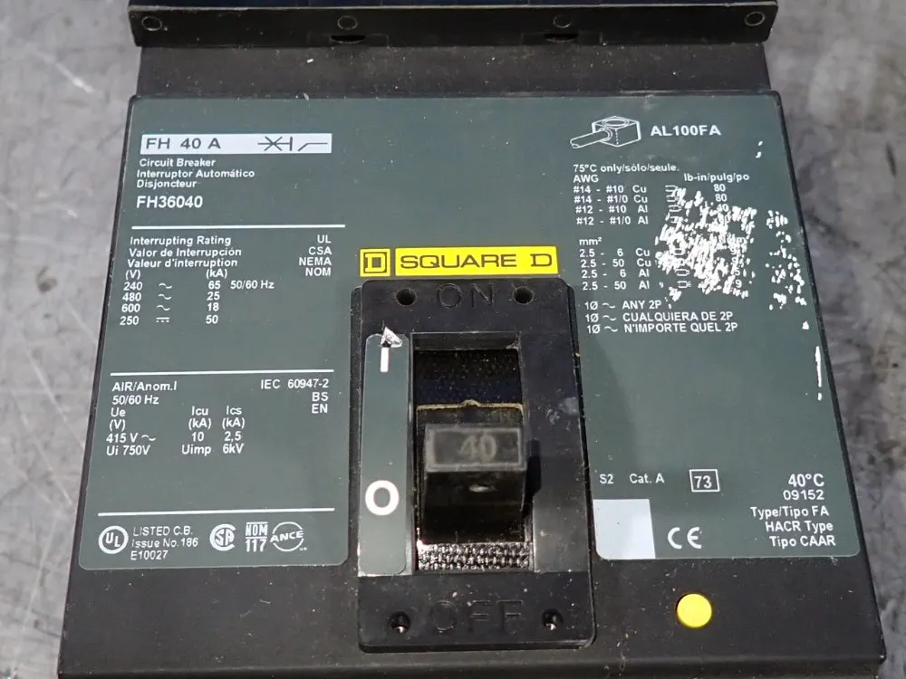 Square D Circuit Breaker - Fh36040