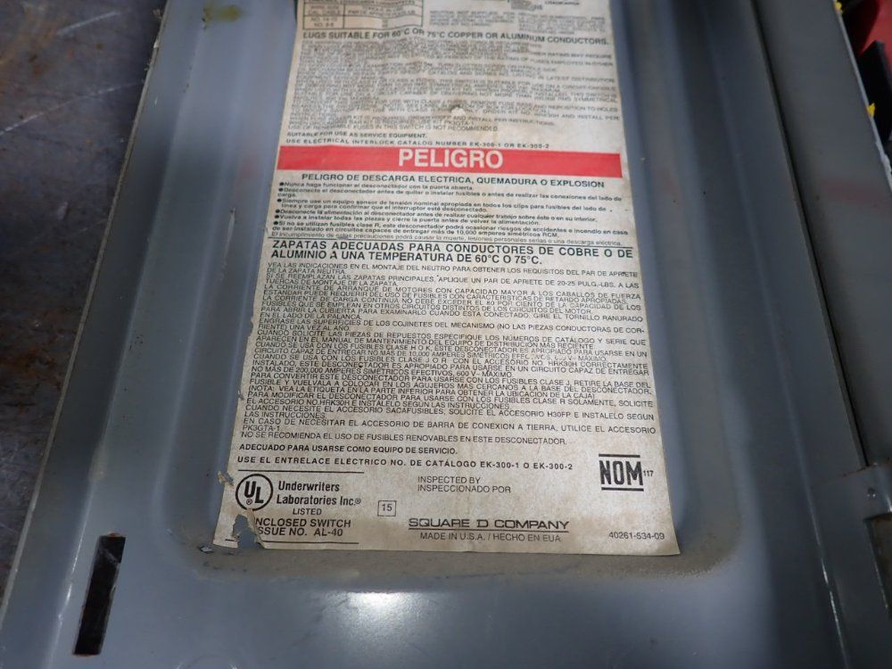 Square D 30 Amp Fusible Disconnect - H261