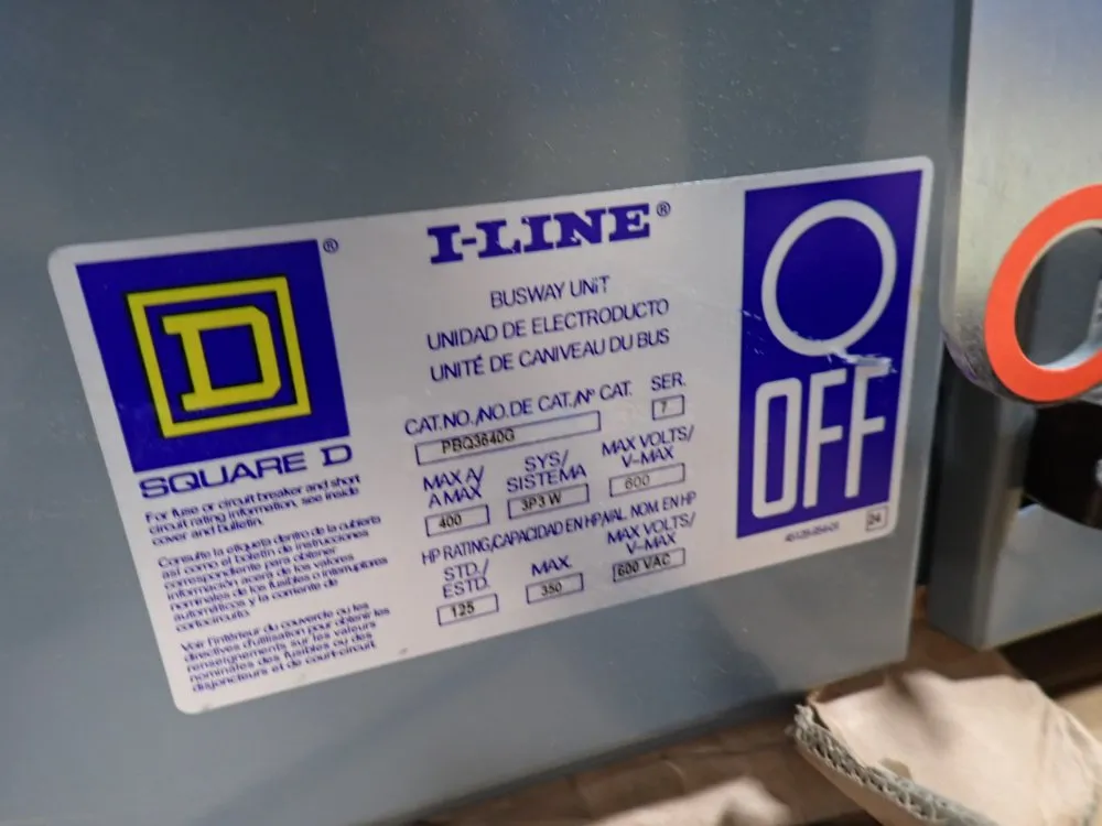 Square D 400a Bus Plug - Pbq3640g