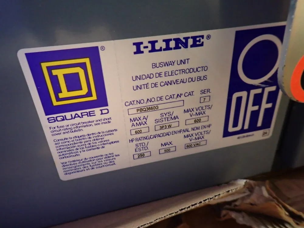 Square D 600a Busway Unit - Pbq3660g