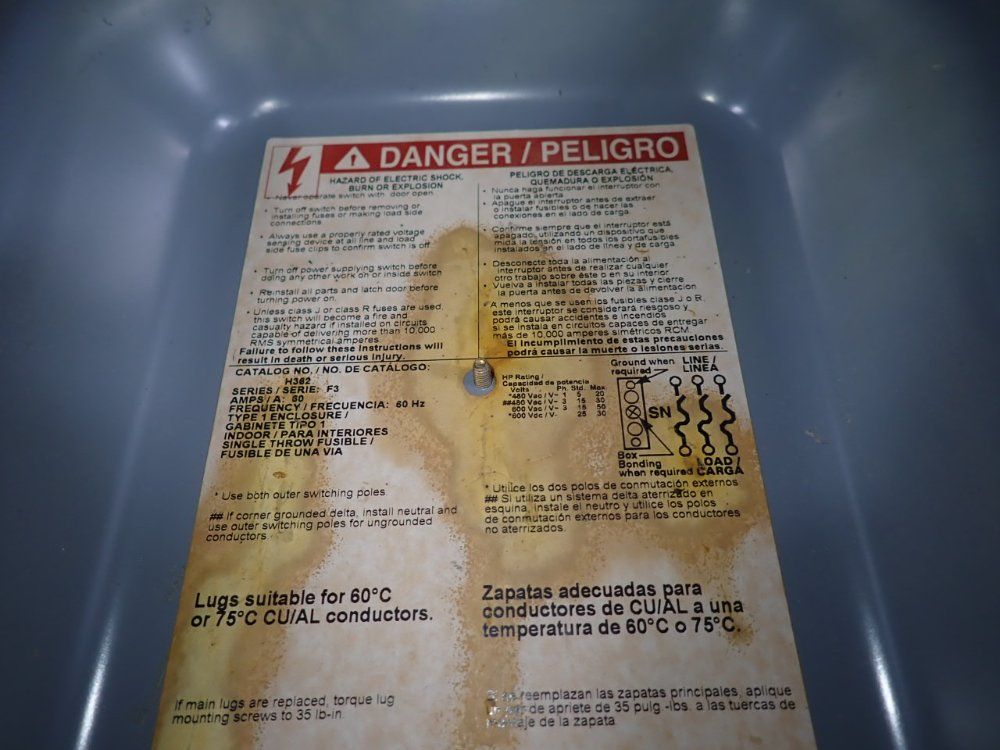 Square D 60 Amps Fusible Disconnect - H362