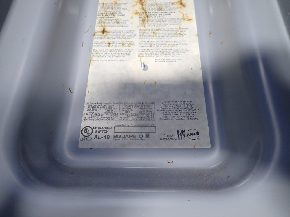 Square D 100 Amps Fusible Disconnect - D323n