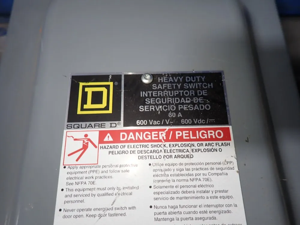 Square D 60 Amps Fusible Disconnect - H362