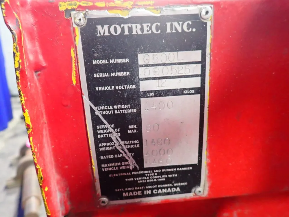 Motrec 4000 Lbs Utility Vehicle - G500l