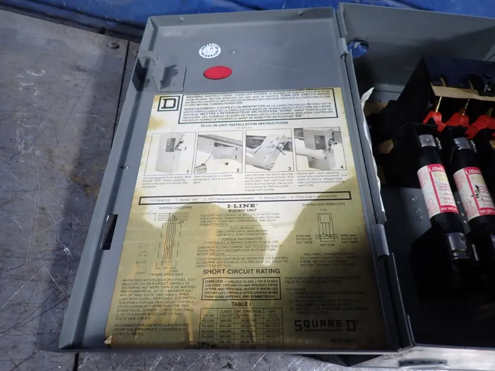 Square D 60 Amps Bus Plug - Pq3606g