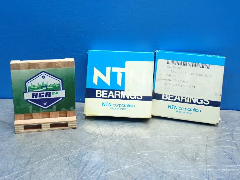 Ntn Single Row Deep Groove Ball Bearing, 2pcs - 6011llbc3/em