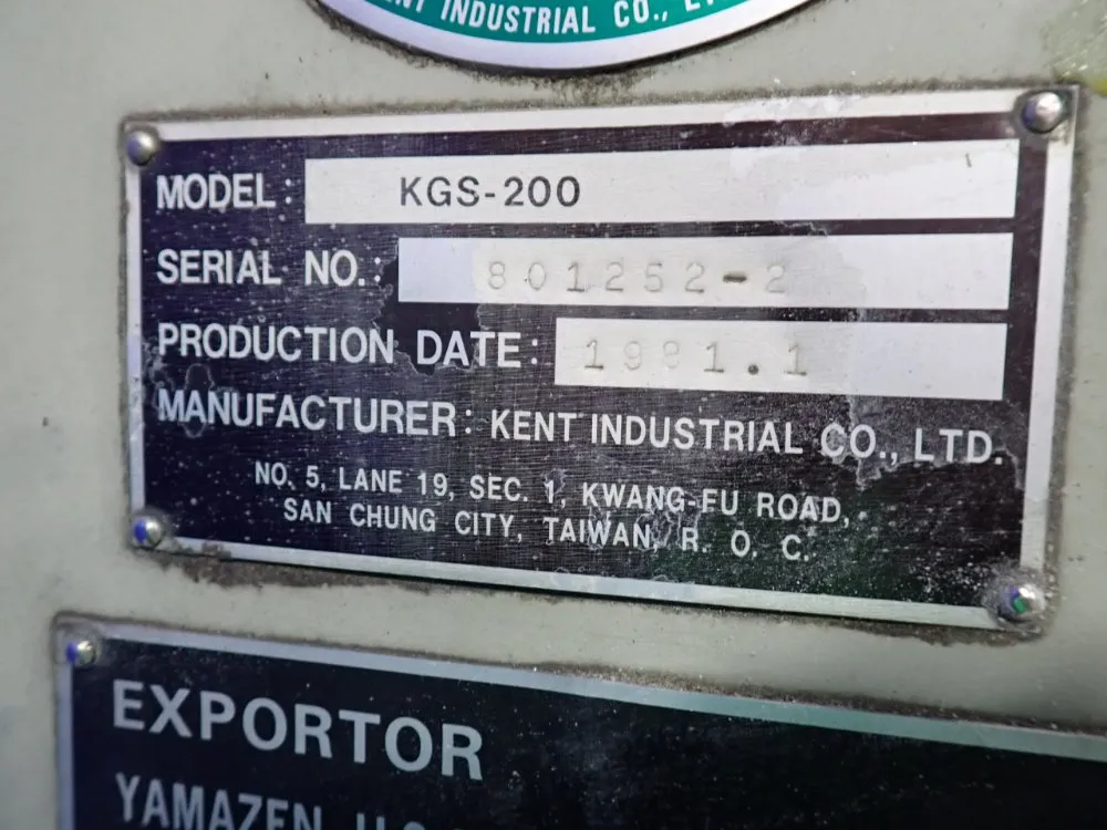 Kent Industrial Co. 12" X 6" Surface Grinder - Kgs-200