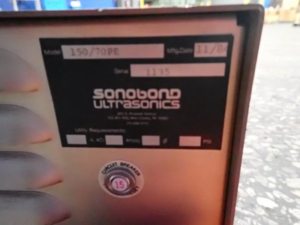 Sonobond 150 Psi Ultrasonic Welder