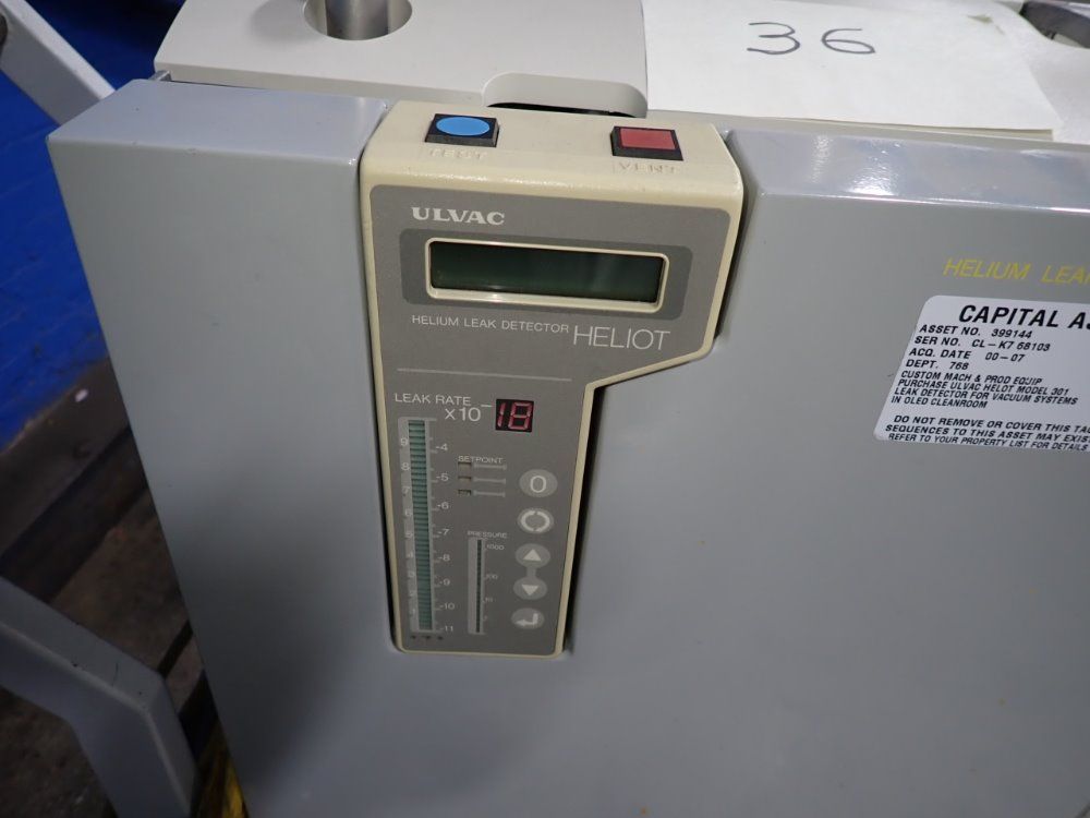 Ulvac Helium Leak Detector - Heliot 301