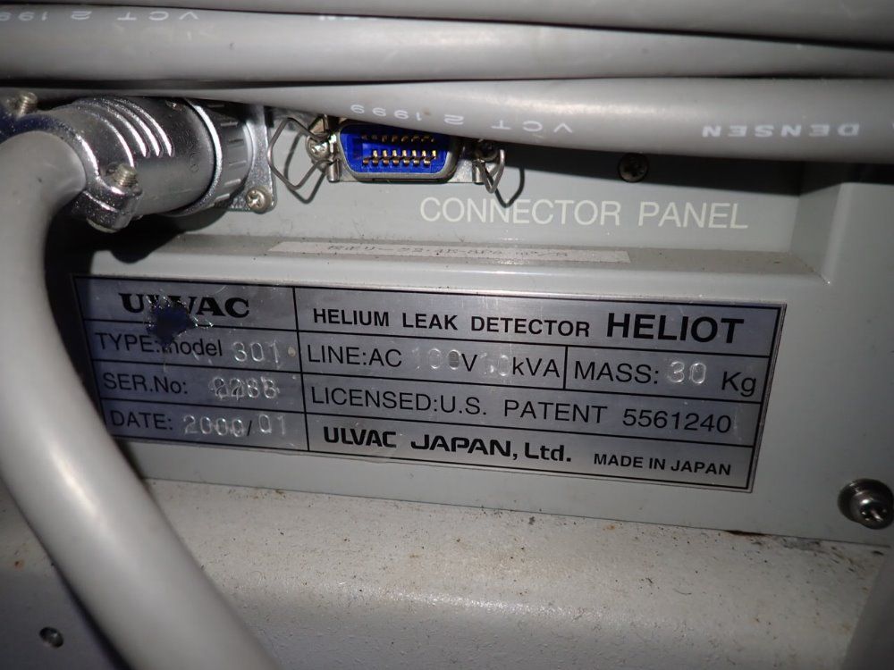 Ulvac Helium Leak Detector - Heliot 301