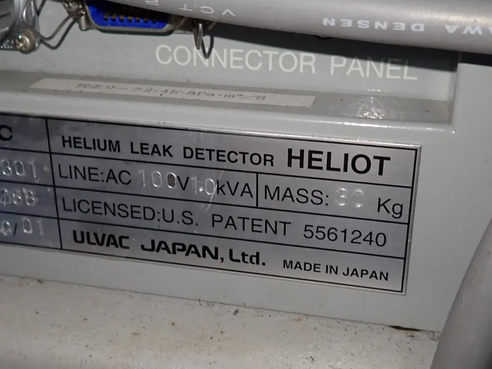 Ulvac Helium Leak Detector - Heliot 301
