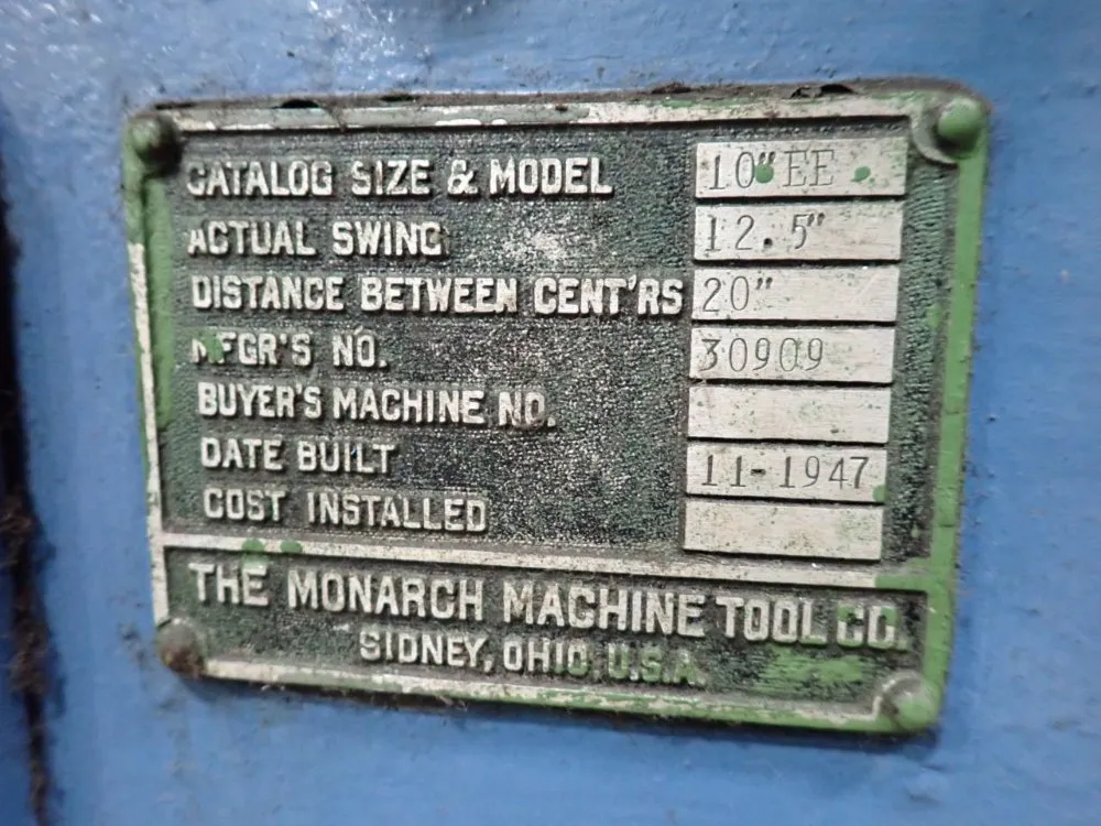 Monarch 20" Precision Lathe - 10 Ee
