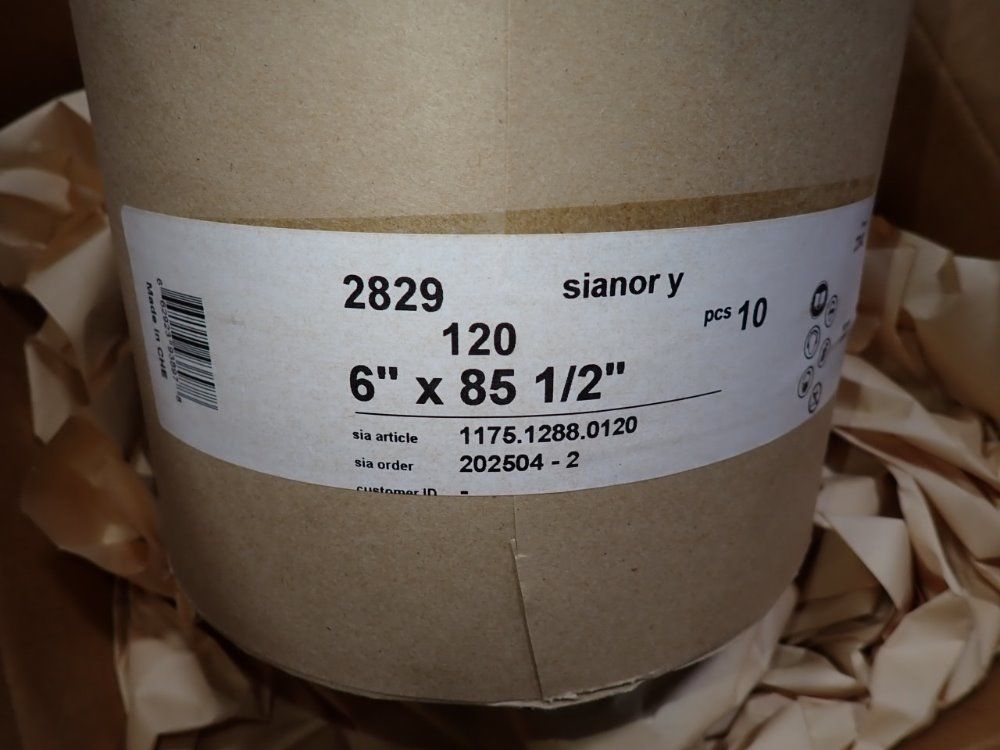 Sia Abrasives Inc 6" X 85 1/2" Sanding Belts - 2829