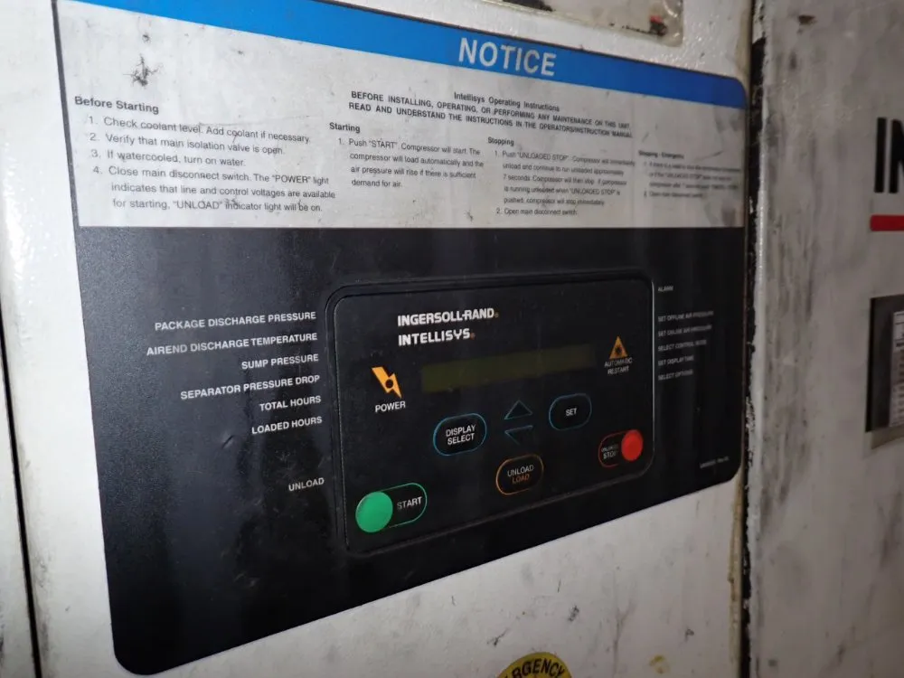 Ingersoll-rand Air Compressor - Ssr-ep100