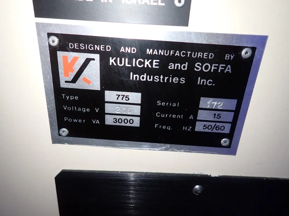 Kulicke & Soffa Industries Inc Automatic Wire Bonder - 775