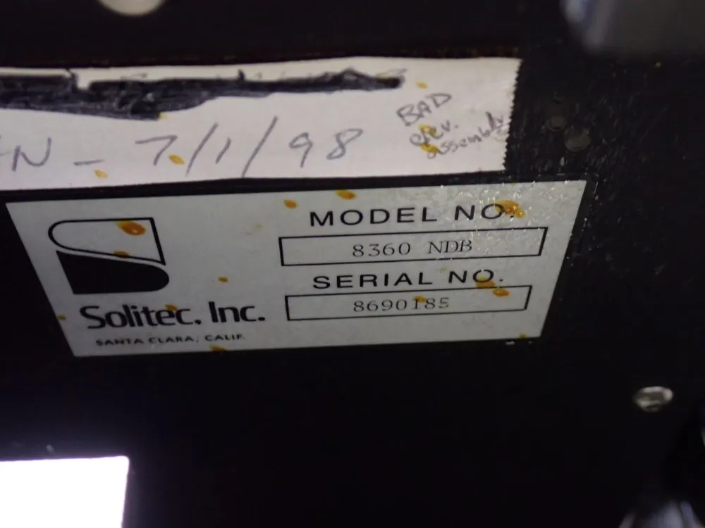 Solitce Photoresist Processing System - 8360 Nbd