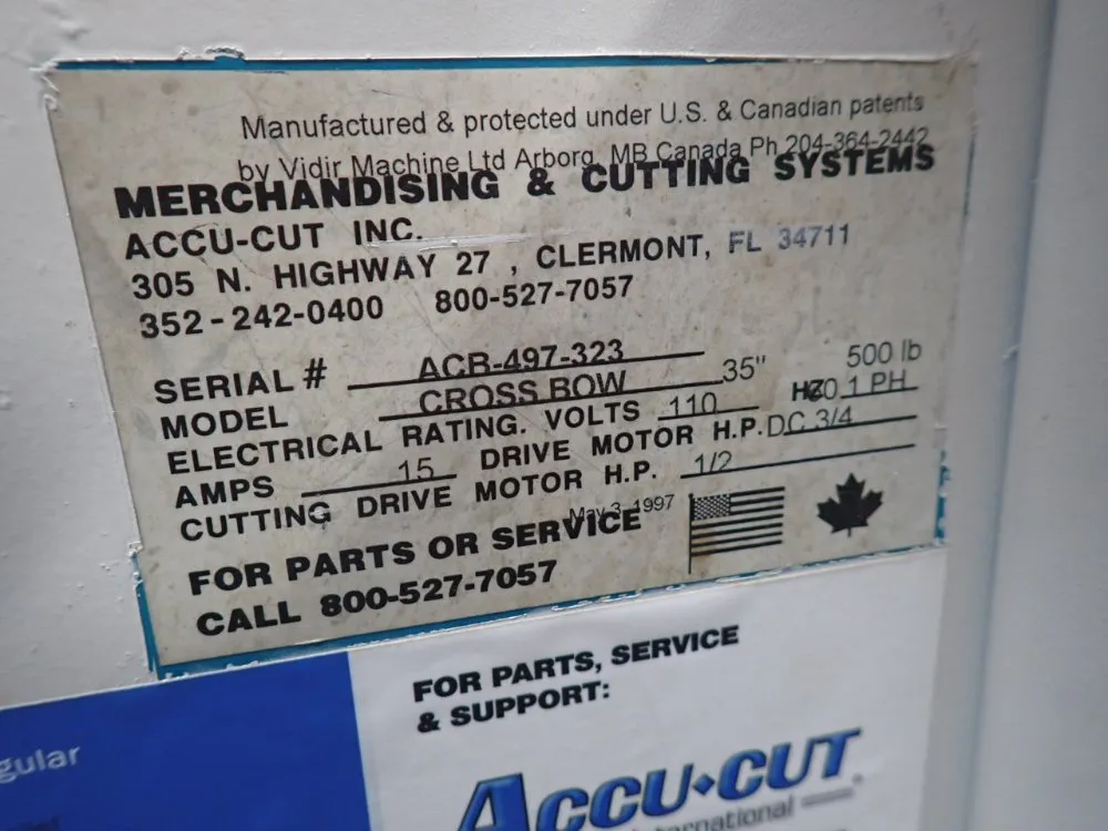 Mechandising & Cutting Systems 35" Carpet & Vinyl Cutter - Cross Bow