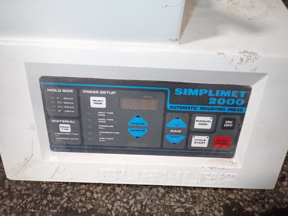 Buehler Uk Ltd Automatic Mounting Press - Simplimet 2000