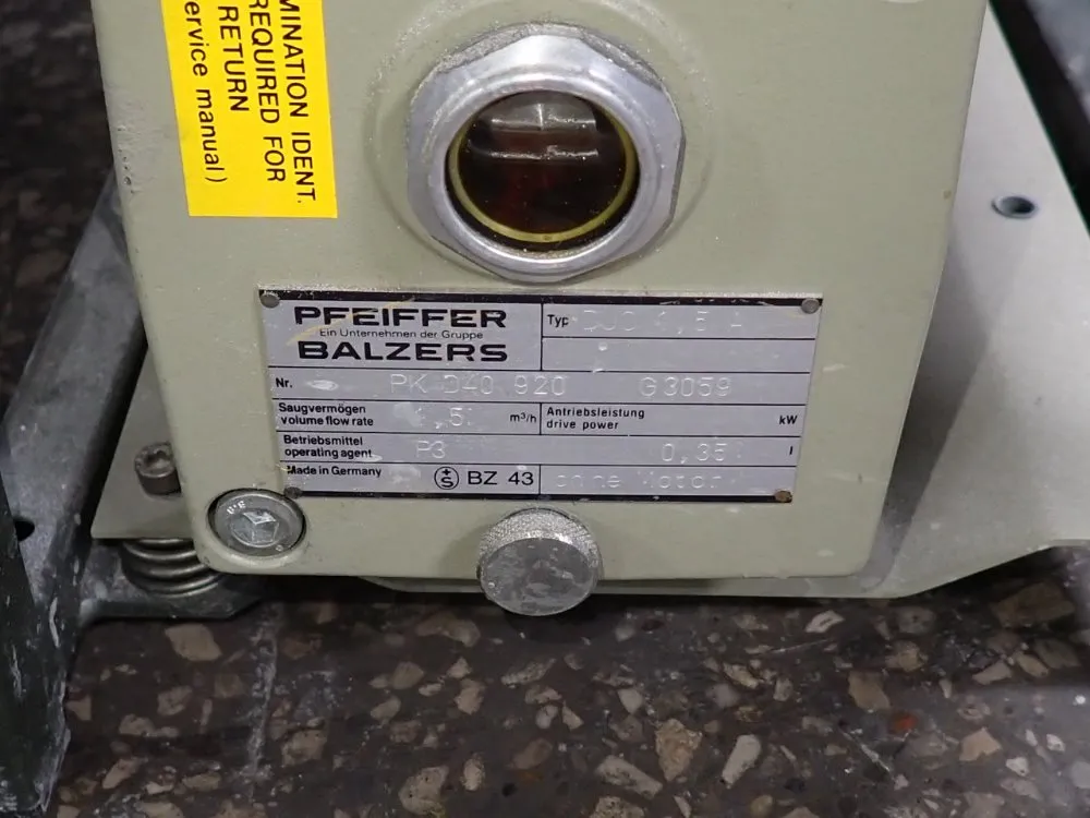 Pfeiffer Balzers 0.13 Kw Pump - Tsu050/8807