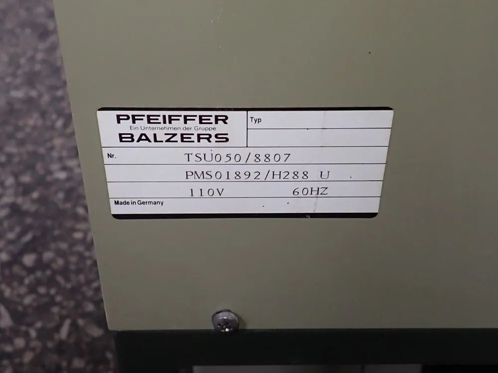 Pfeiffer Balzers 0.13 Kw Pump - Tsu050/8807