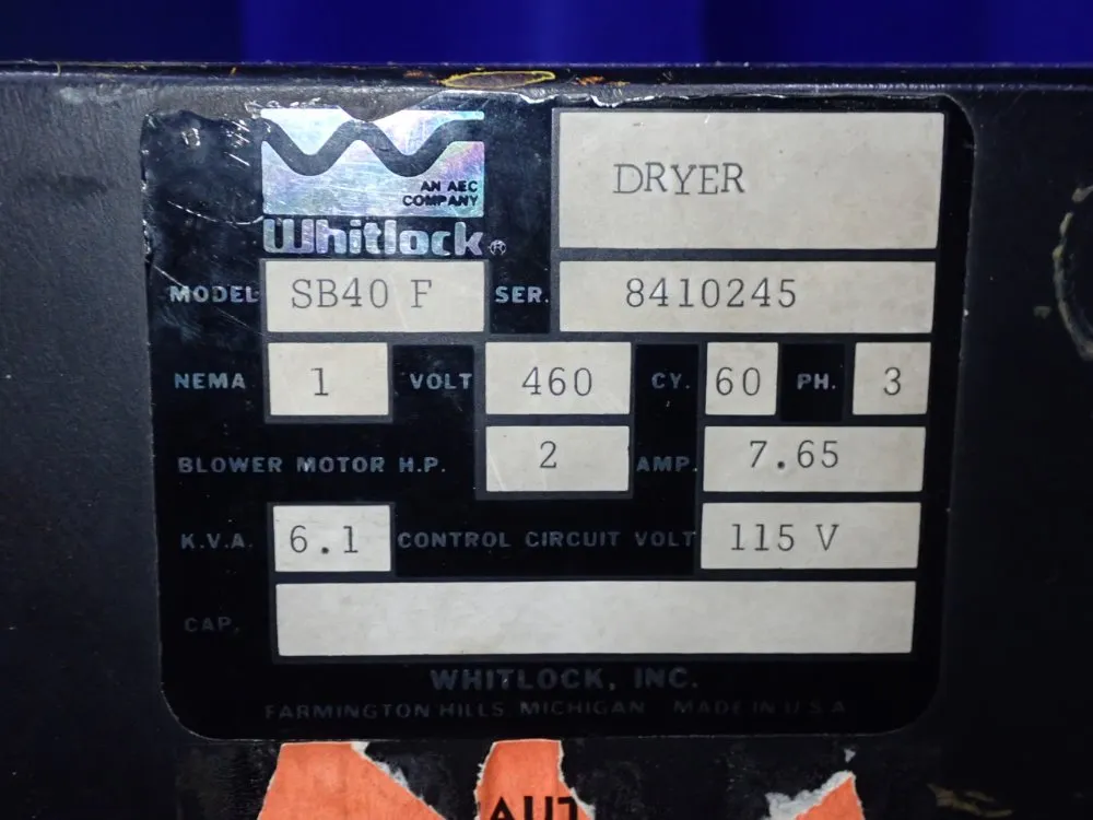Whitlock Dryer - Sb40f
