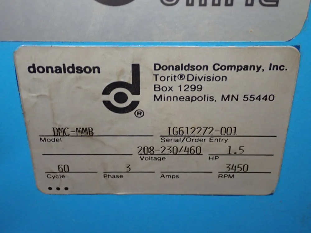 Torit Donaldson 1.5 Hp Mist Collector - Dmc-mmb