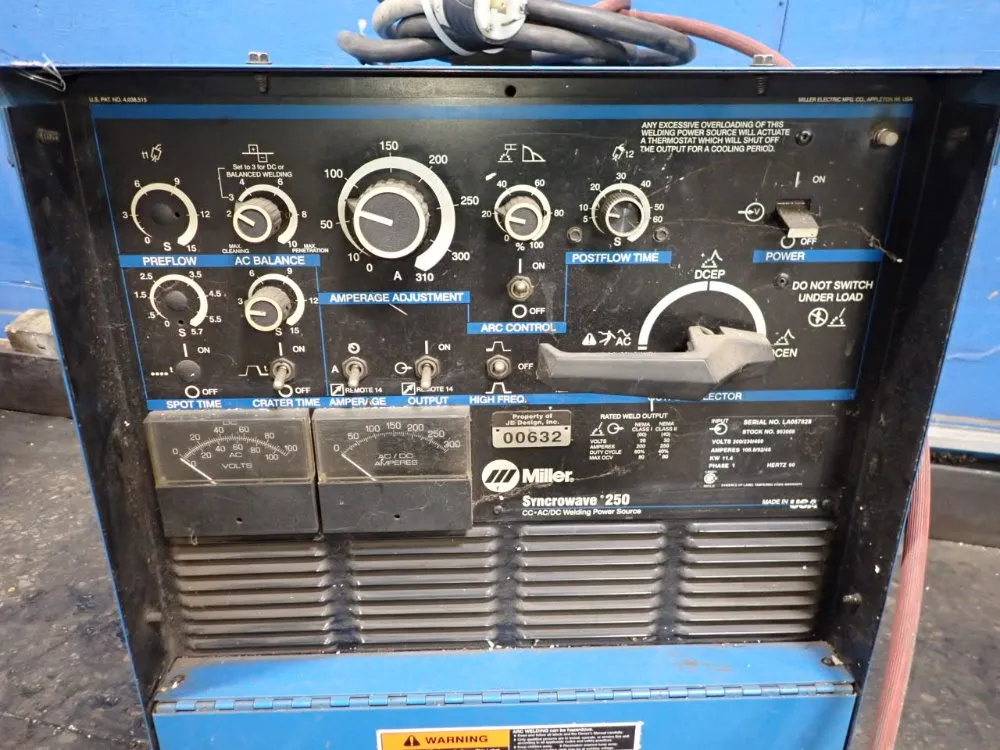 Miller 250 Amp Welder - Syncrowave 250