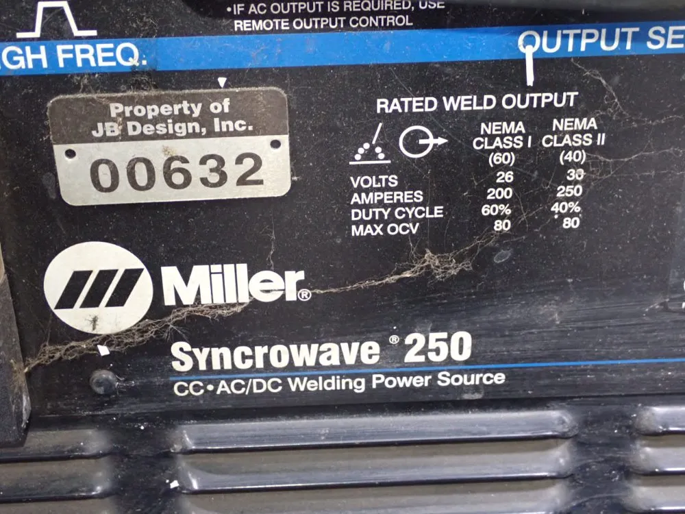 Miller 250 Amp Welder - Syncrowave 250