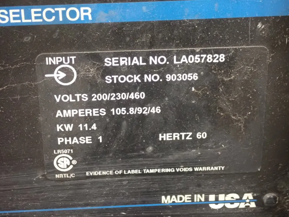 Miller 250 Amp Welder - Syncrowave 250