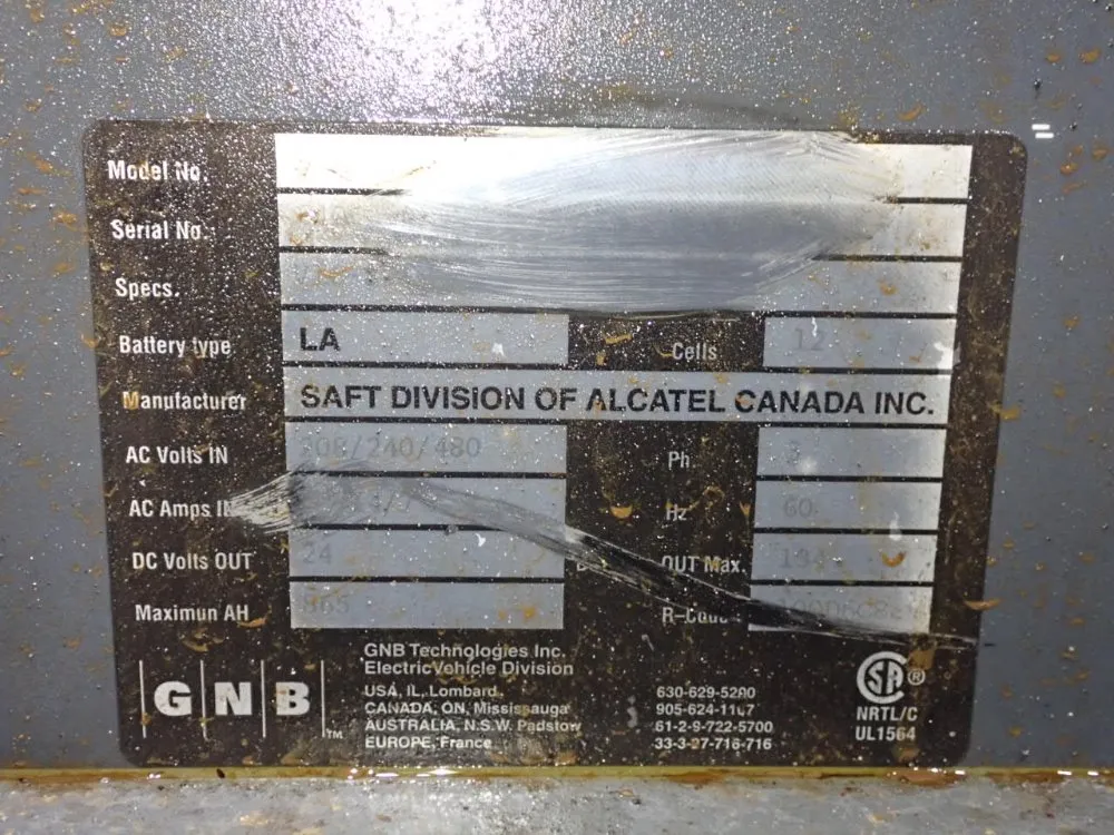 Gnb 865 A.h. / 24v Battery Charger - Scrflx-12-865tez