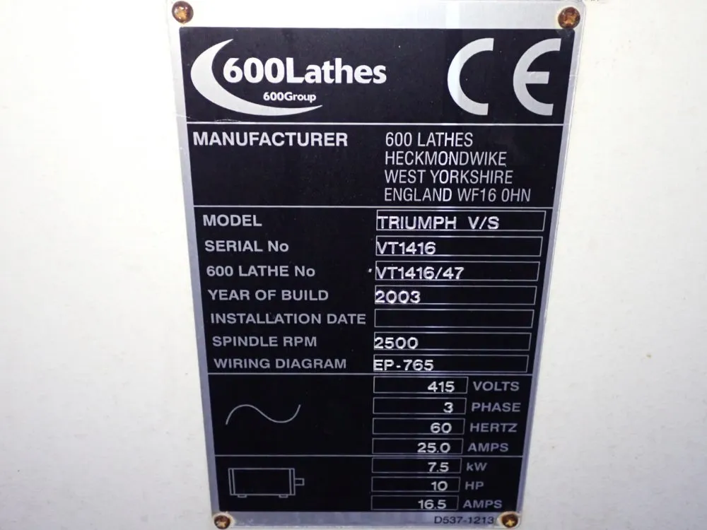Clausing Colhester 17" X 53" Lathe - Triumph V/s