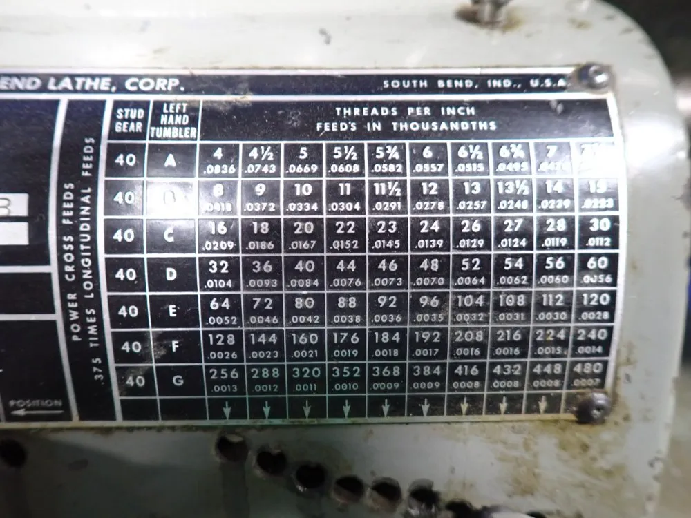 South Bend 10" X 45" Lathe - Cl187rb