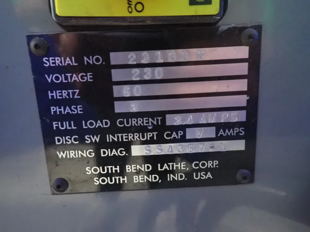 South Bend 10" X 45" Lathe - Cl187rb